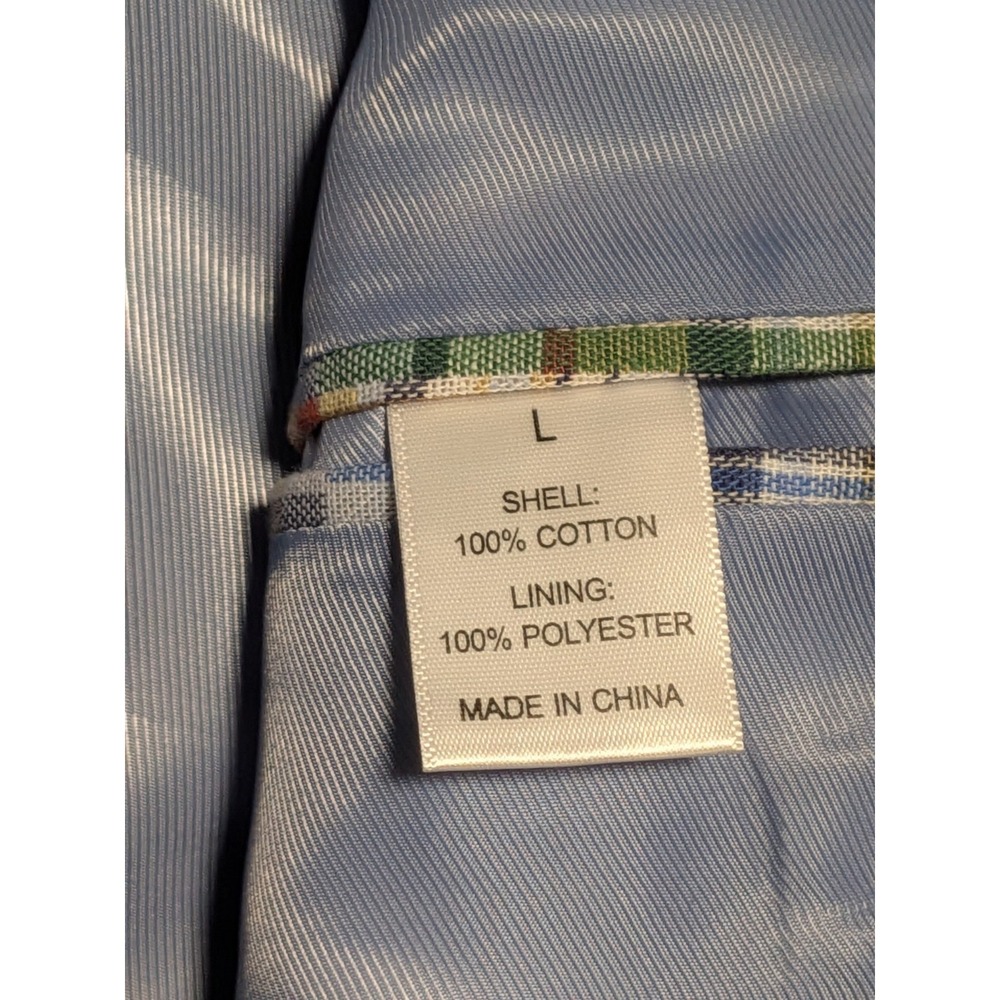 Alan Flusser Men's Multicolor Patchwork Madras Cotton Blazer Jacket Size 46R - Picture 3 of 9